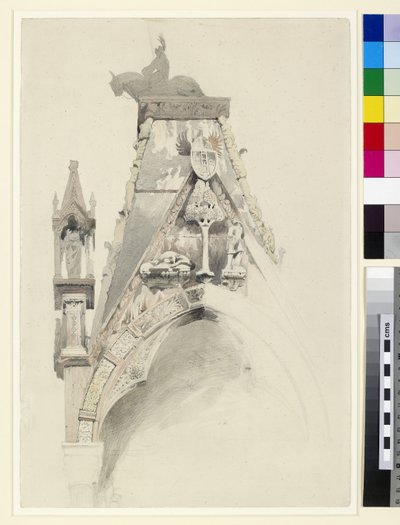 Das Grab von Mastino II, Santa Maria Antica, Verona, 19. Jahrhundert von John Ruskin